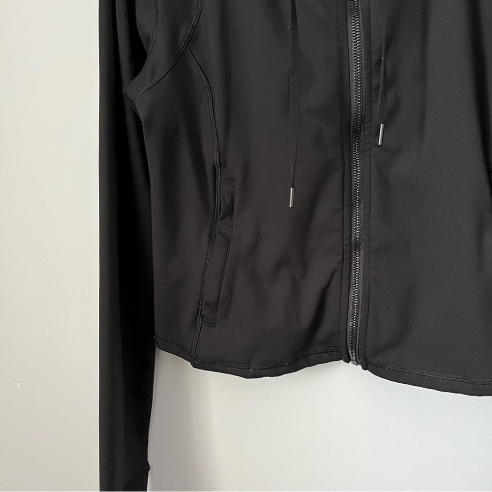Yogalicious Lux Full Zip Hooded Crop Ink Black Athletic Jacket Size X-Large - Picture 6 of 16